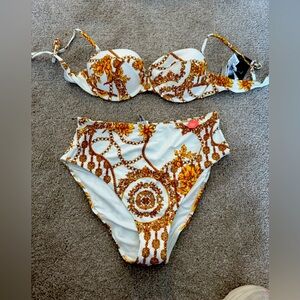 NWT high waist adjustable top bikini